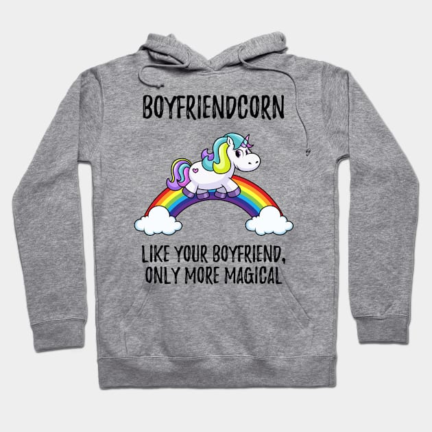 boyfriend unicorn Hoodie by IndigoPine